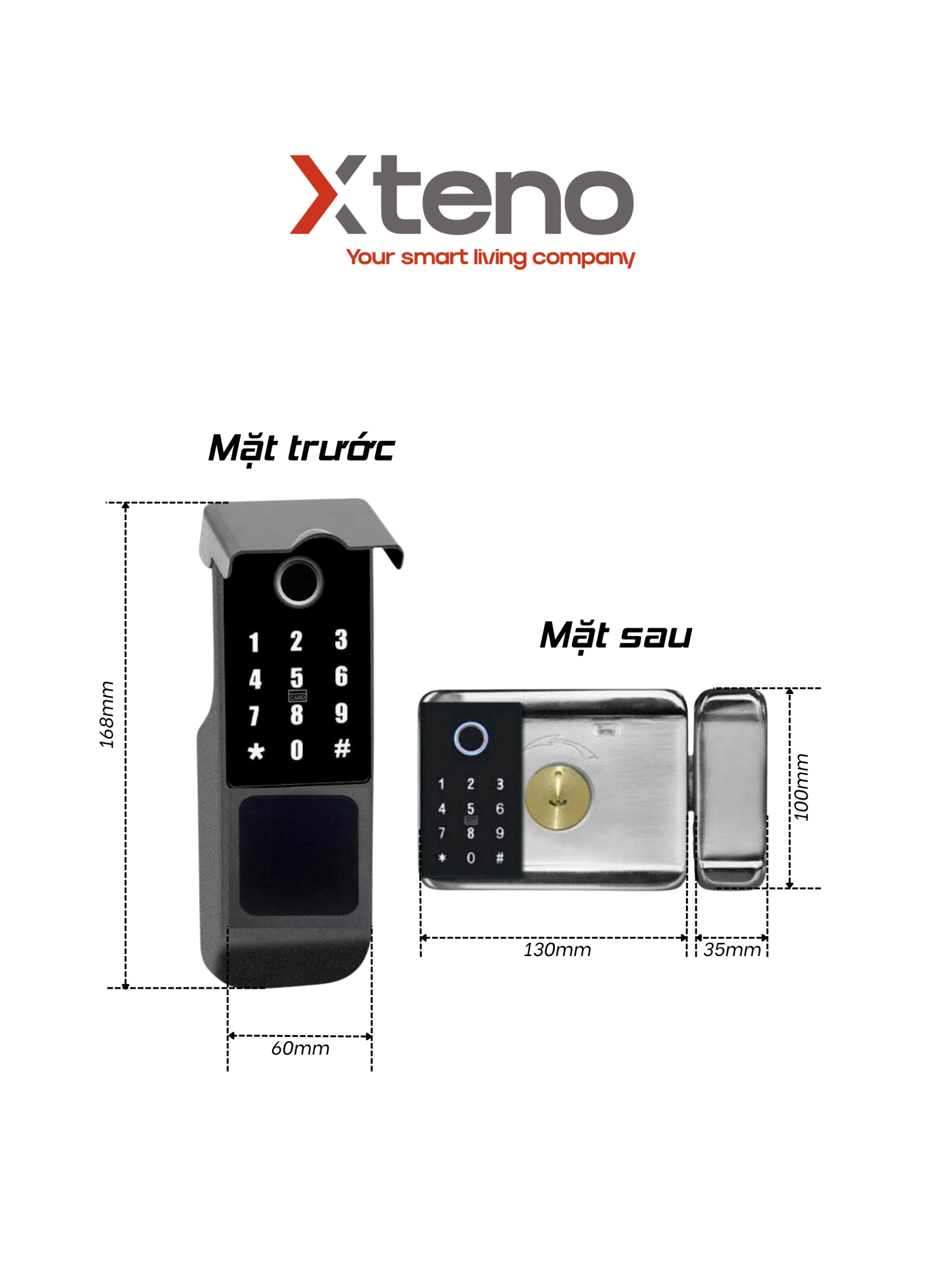 KHOÁ THÔNG MINH CỬA CỔNG VÂN TAY XTENO CS7 - Ảnh 2